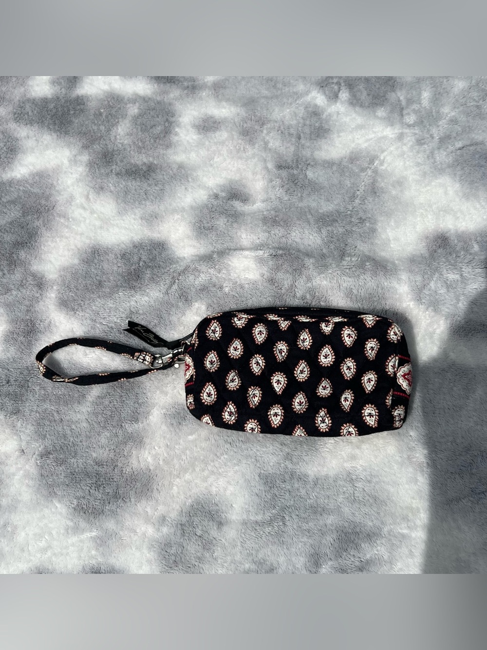 Vera Bradley Black Paisley Wristlet